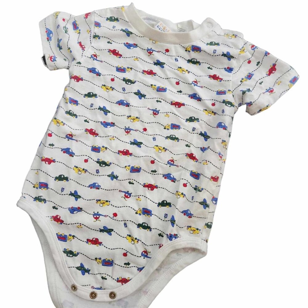 Vintage TKS Basics 1990's Cars Trucks One Piece Bodysuit 24m